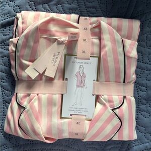 BRAND NEW! Victoria's Secret Pink and White Striped Pajama Set